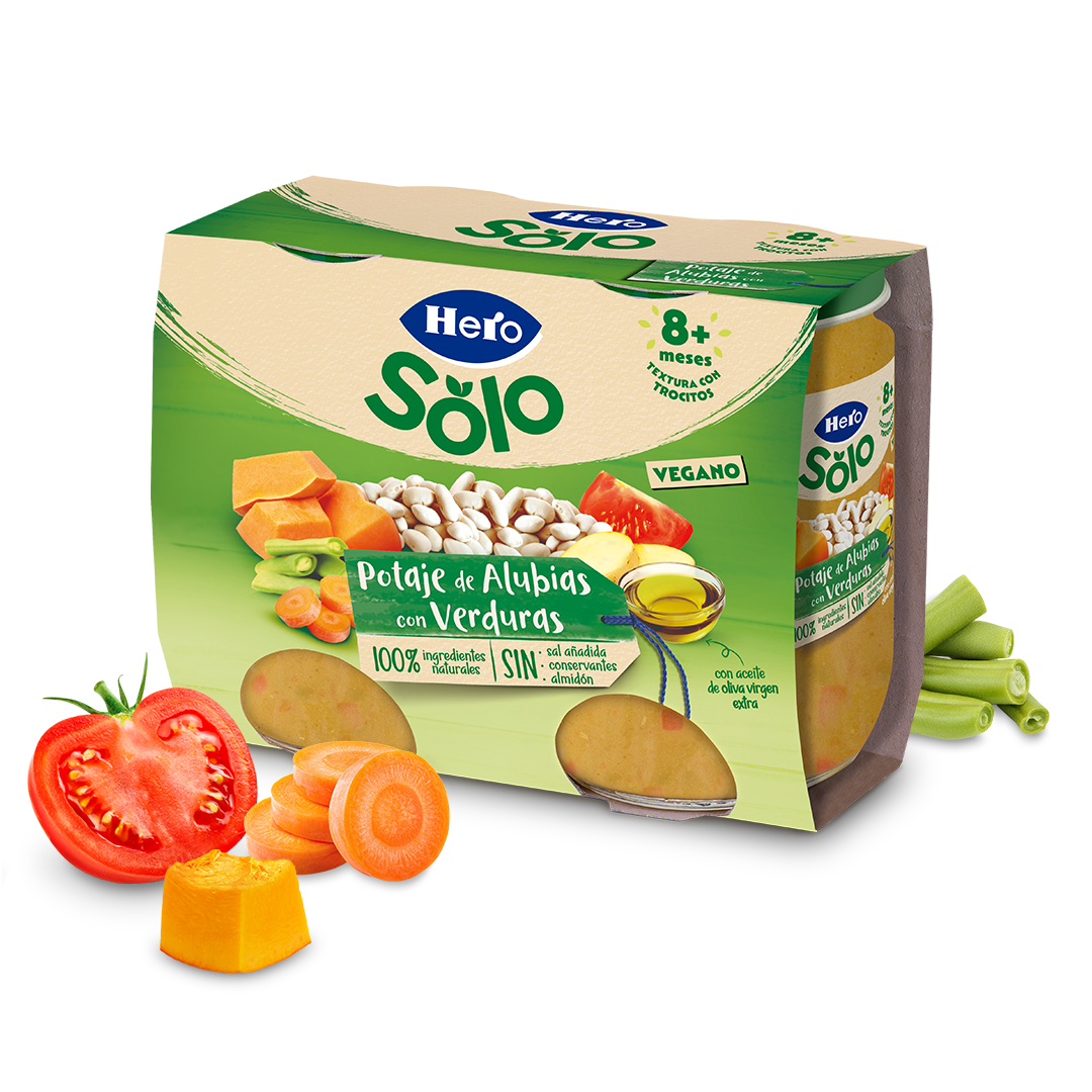 Tarrito Hero Solo potaje de alubias y verduras